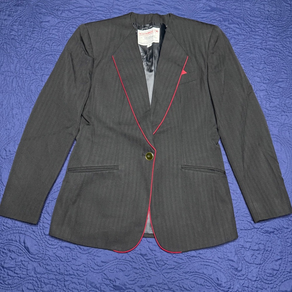 Vintage Northwest Airlines Disney ImageMaker Blazer Jacket Collectible 4R